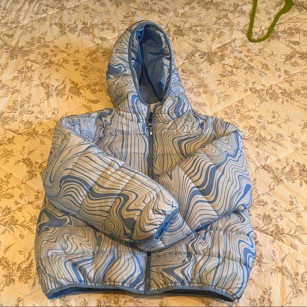 Blue swirl jacket